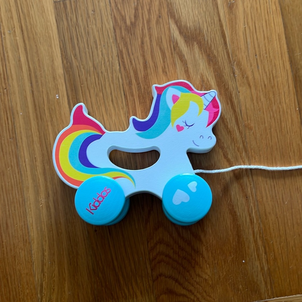 🦄 Unicorn Wooden Pull Toy ✨
